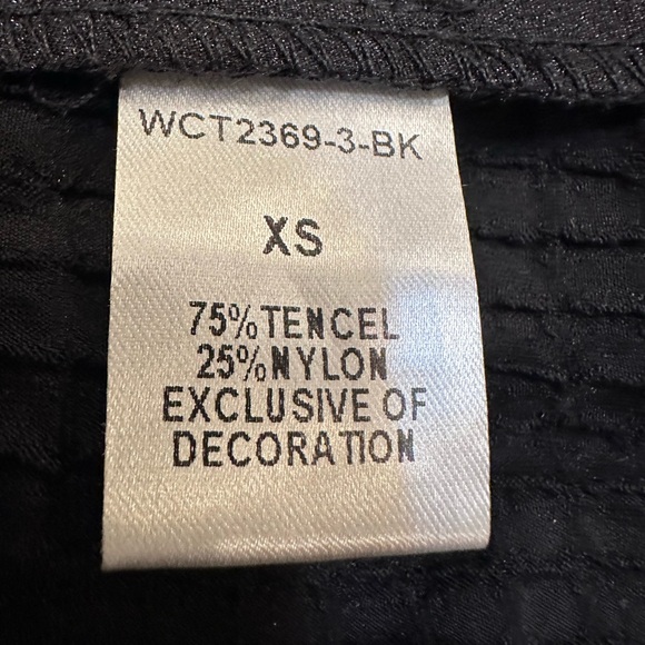 THML: Be The Light Black Embroidered Blouse XS - Picture 8 of 14